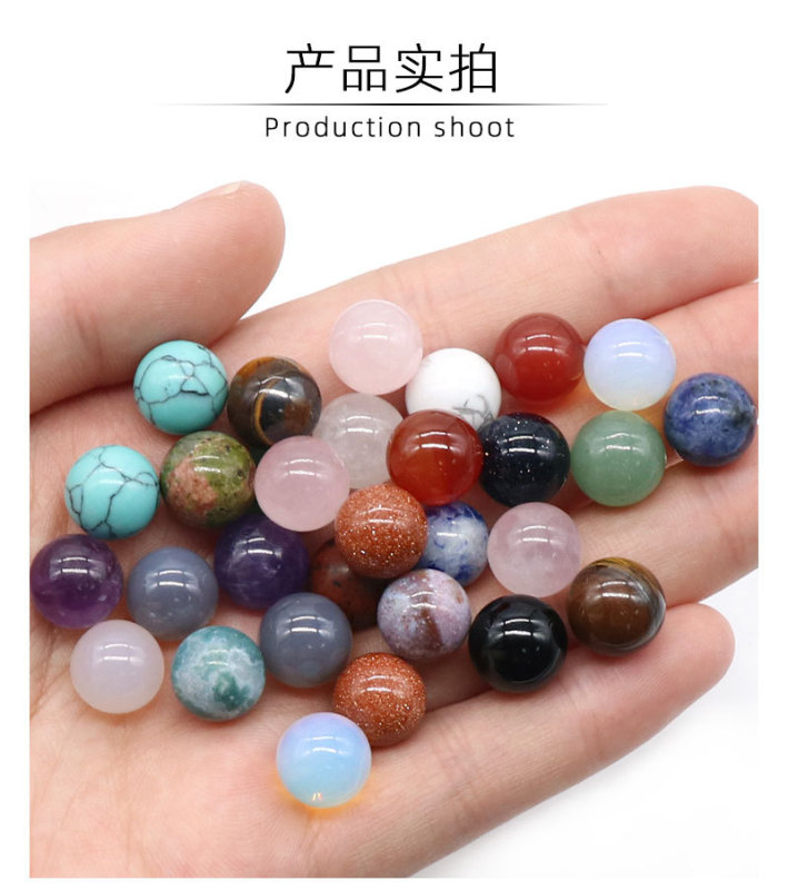 10MM non-porous beads natural crystal semi-precious stones beads scattered beads diy stone jewelry material