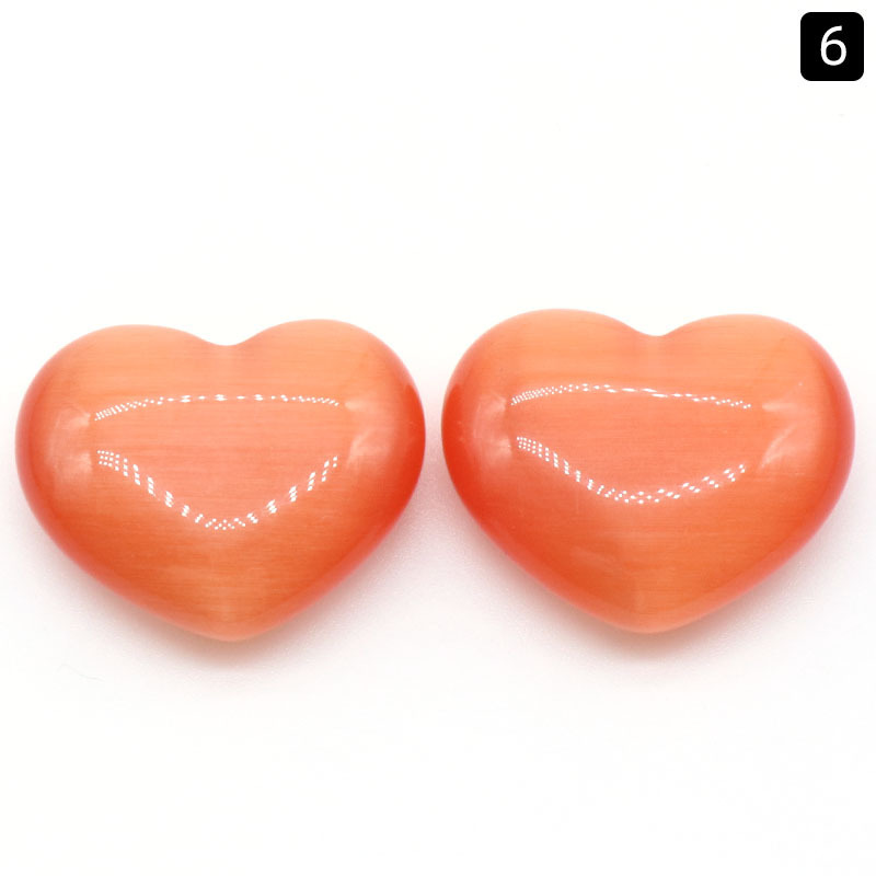 cat eye heart -- Love Heart Tumble Handle Pendant Girls Birthday Gift