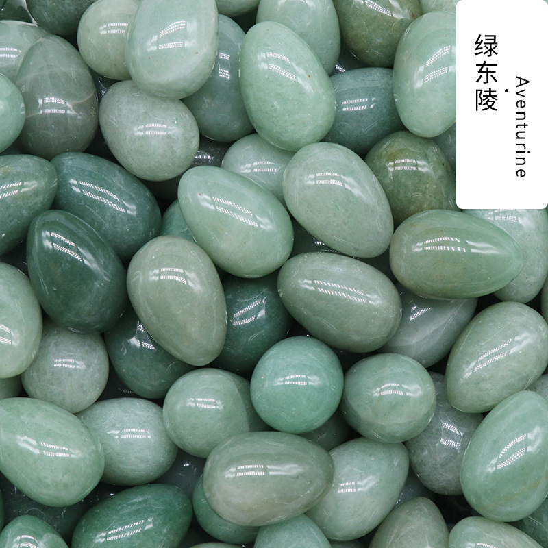 Egg shaped 30mm crystal jade tiger eye small egg scouring bird egg stone easter colored egg