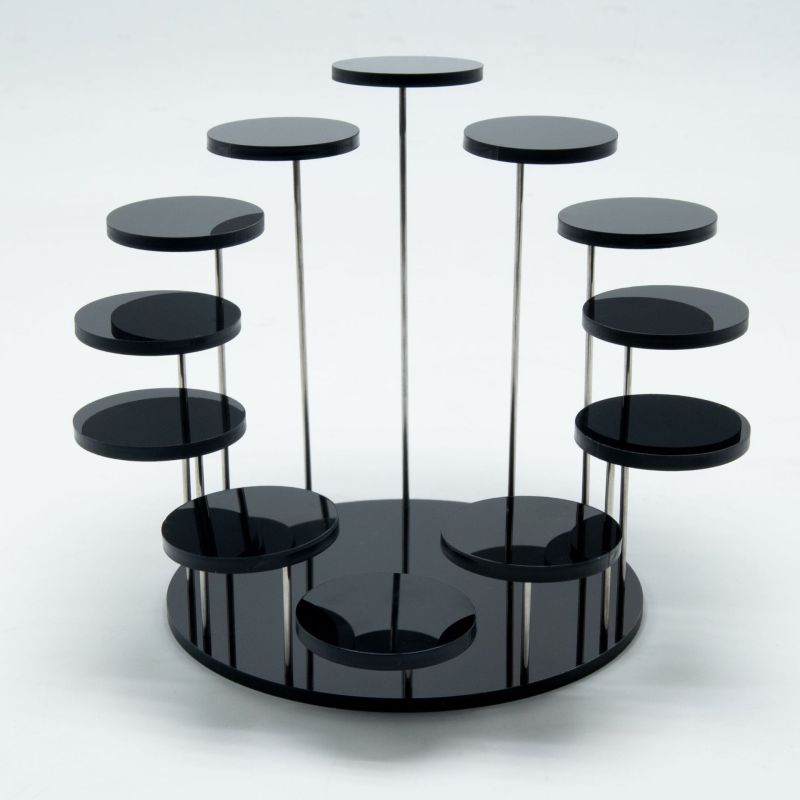 Outer single hot selling acrylic ring jewelry display stand multi-layer round jewelry display stand