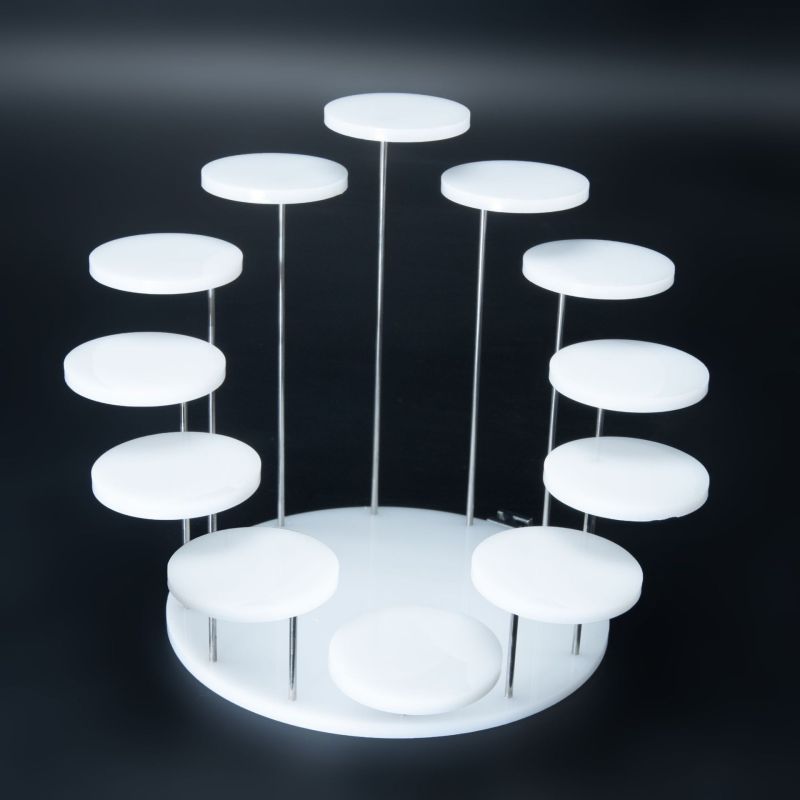 Outer single hot selling acrylic ring jewelry display stand multi-layer round jewelry display stand