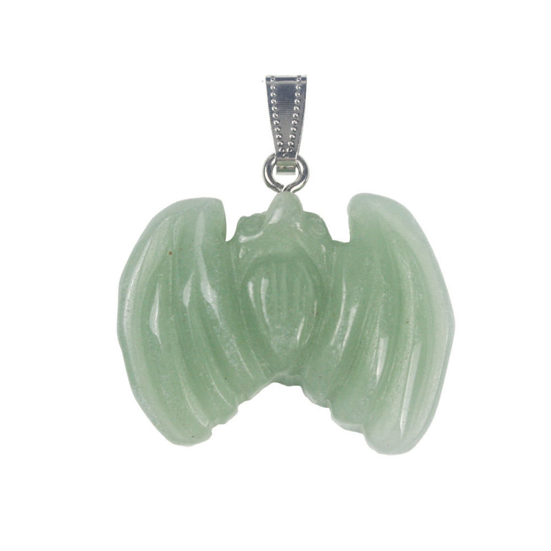 Outer single hot selling natural crystal jade carving piece bat pendant