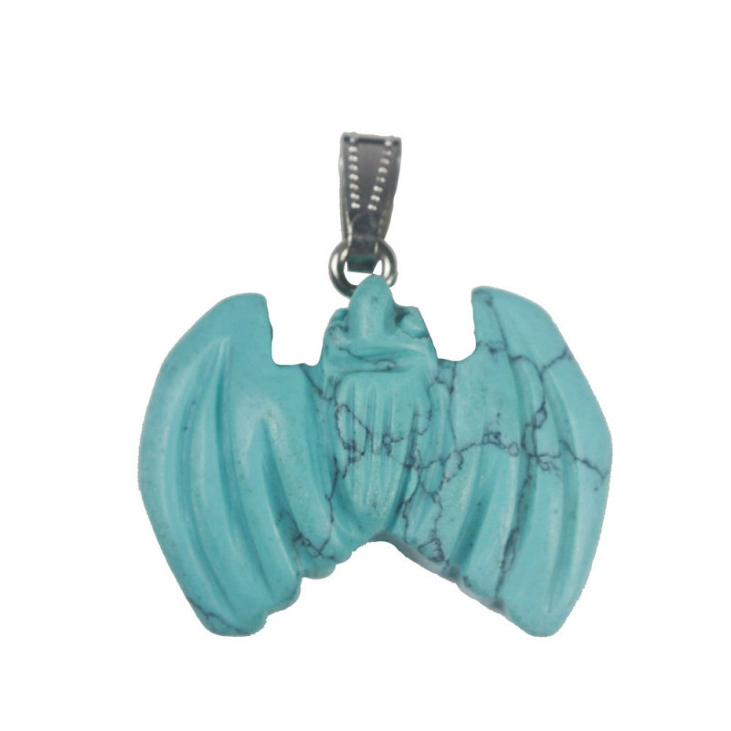 Outer single hot selling natural crystal jade carving piece bat pendant