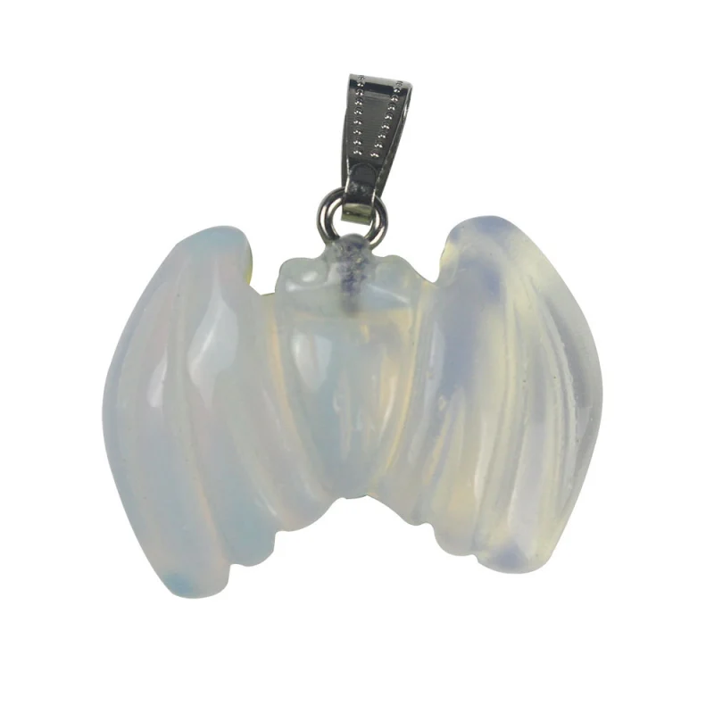 Outer single hot selling natural crystal jade carving piece bat pendant