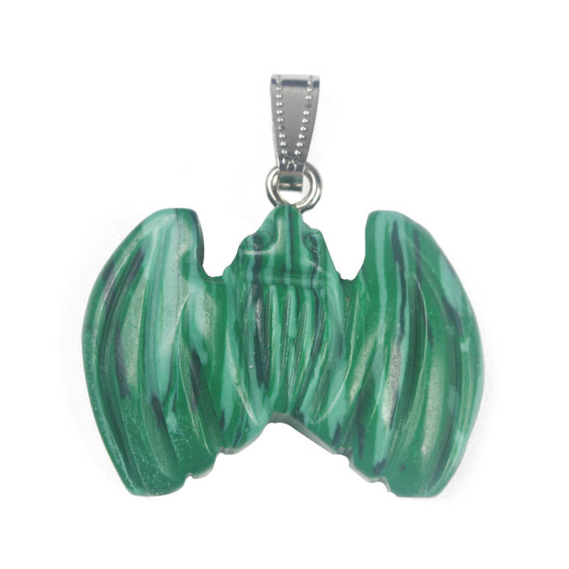 Outer single hot selling natural crystal jade carving piece bat pendant
