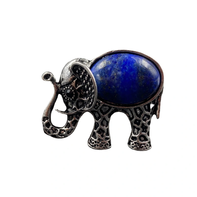 Outer single hot selling natural crystal animal pendant elephant colorful jewelry energy