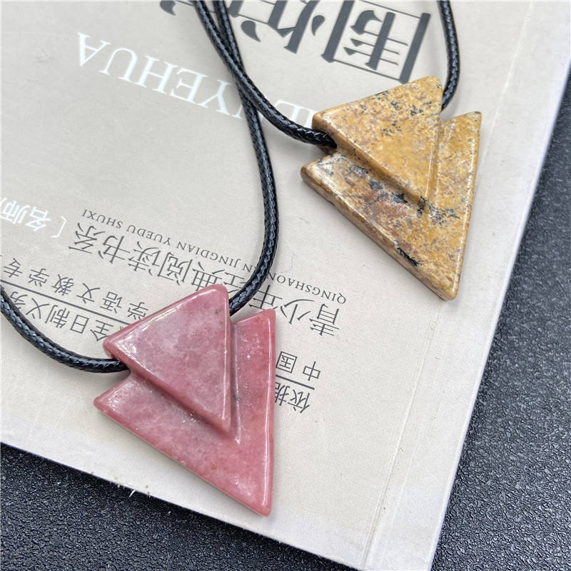Outer single hot selling natural crystal geometric pendant colorful multicolor jewelry energy