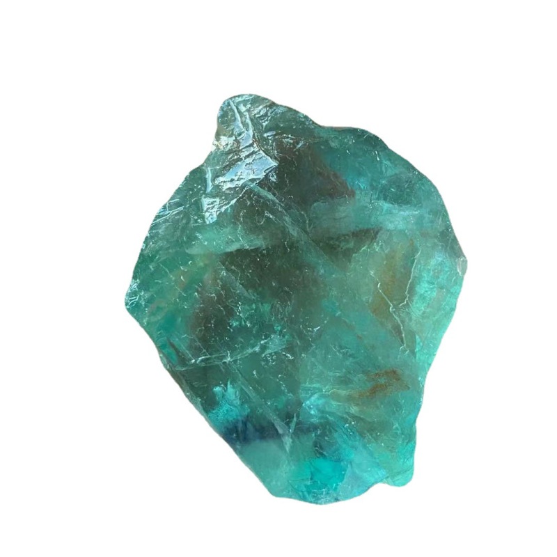 Outer single hot selling natural crystal raw stone backbone green fluorite chips DIY handmade accessories pendant ornaments