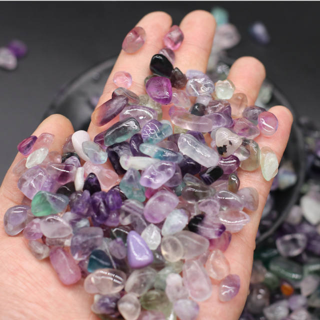 Outer single hot selling natural crystal rough colorful fluorite power stone handmade accessories pendant ornaments
