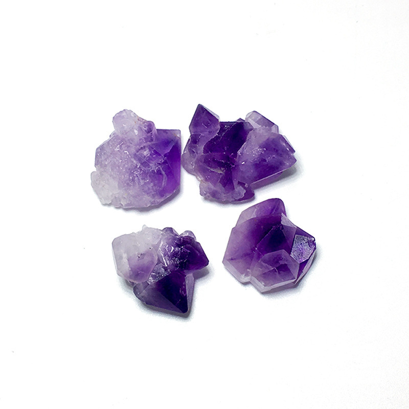 Outer single hot selling natural amethyst high quality amethyst tooth power stone home diy jewelry