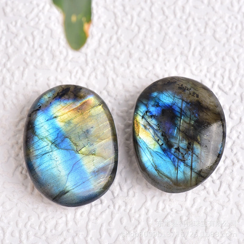 Outer single hot selling natural crystal labradorite power stone home diy jewelry