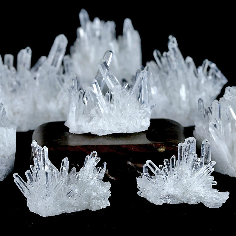Outer single hot selling natural high-transparency clear quartz raw ore crystal cluster mineral specimen power stone home decoration diy jewelry
