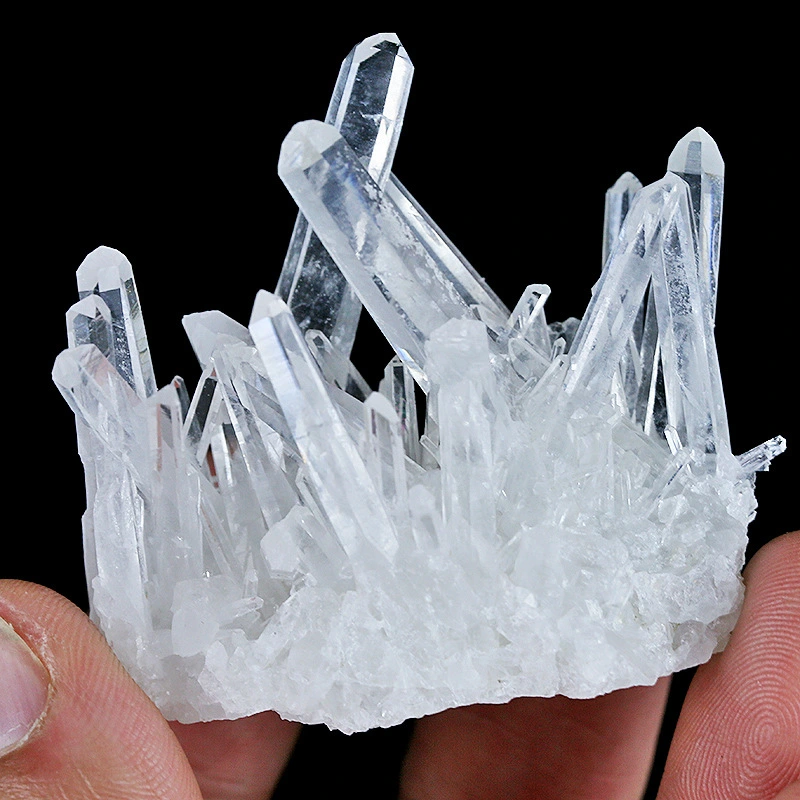 Outer single hot selling natural high-transparency clear quartz raw ore crystal cluster mineral specimen power stone home decoration diy jewelry