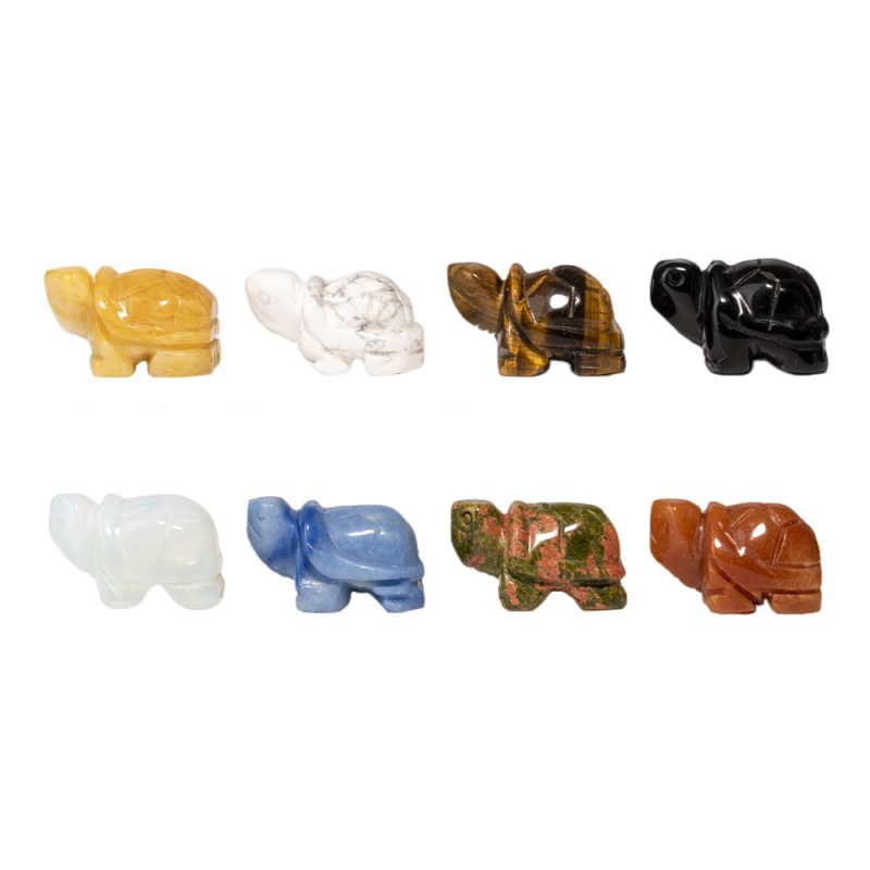 Outer single hot selling natural crystal carvings little turtle animal power stone home decoration ornaments