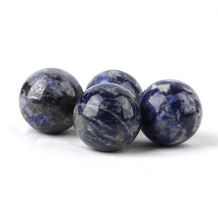Outer single hot selling natural blue stone sphere rough polished sphere round non-porous energy stone home decoration