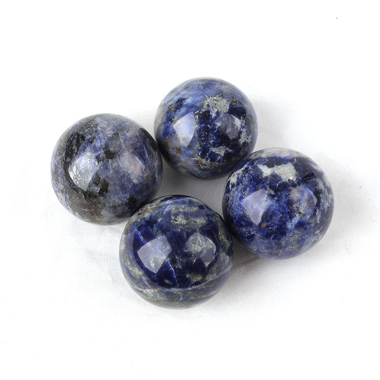 Outer single hot selling natural blue stone sphere rough polished sphere round non-porous energy stone home decoration