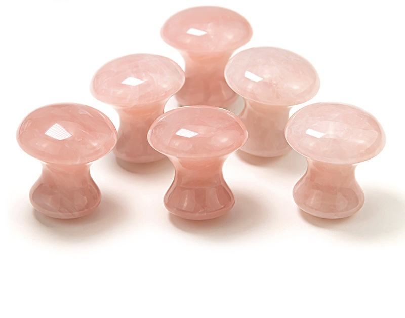 Outsourcing single hot selling natural rose quartz obsidian rough custom mushroom head massage stone conservation scraping power stone home furnishing