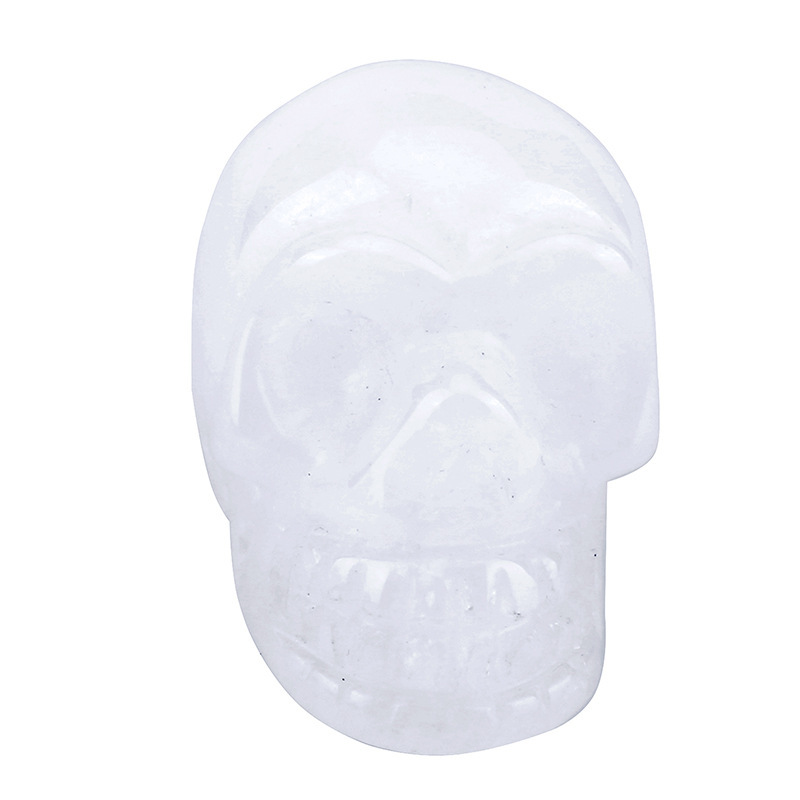 Outside single hot selling natural crystal animal human body skull carving piece ornaments power stone pendant