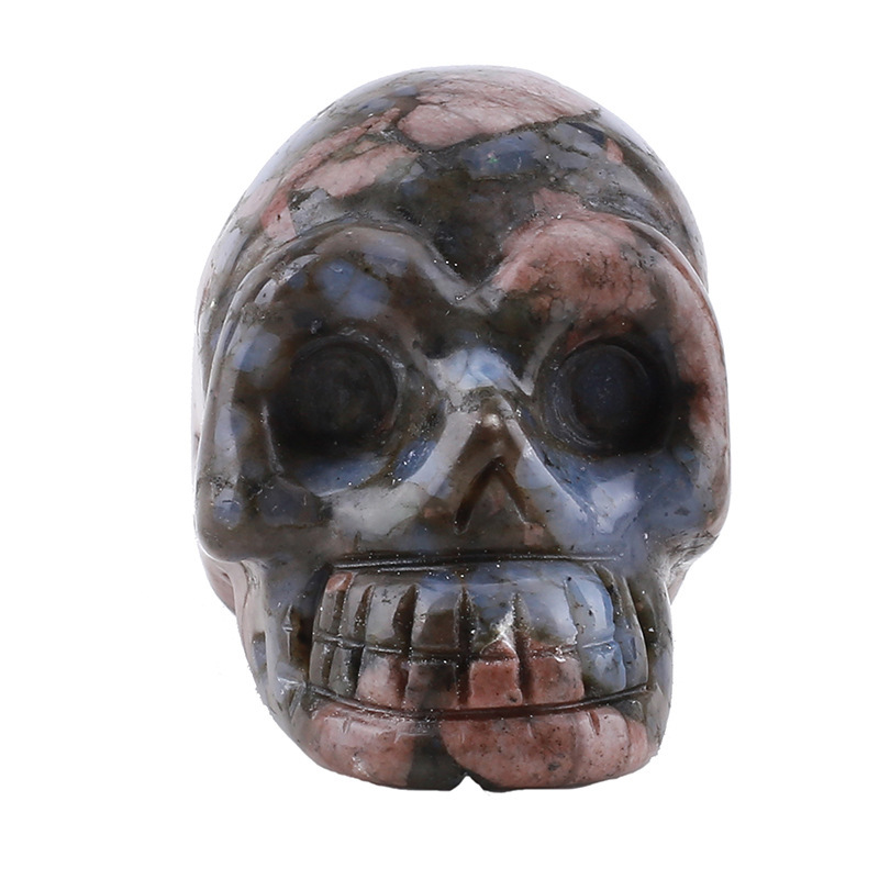 Outside single hot selling natural crystal animal human body skull carving piece ornaments power stone pendant
