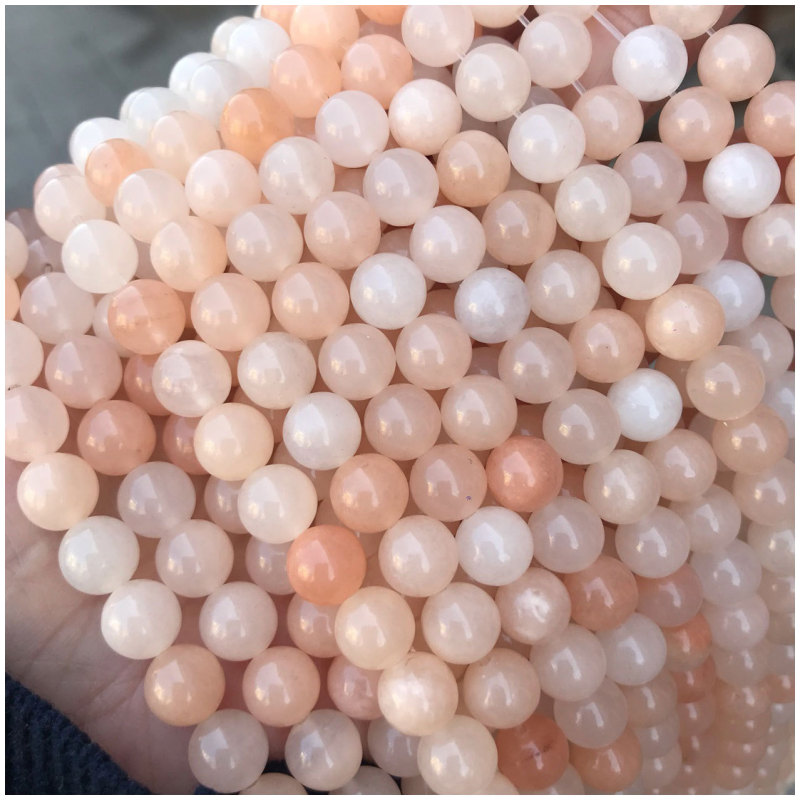 Outer single hot selling natural crystal semi-finished beads pink aventurine diy crystal accessories wholesale