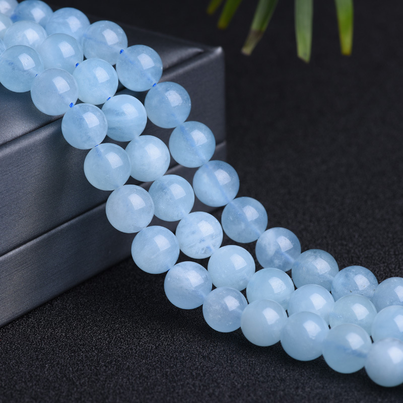 Foreign single hot selling natural crystal semi-finished bead aquamarine crystal diy crystal accessories wholesale