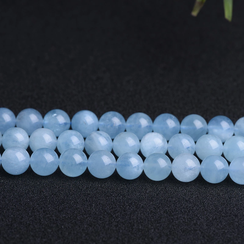 Foreign single hot selling natural crystal semi-finished bead aquamarine crystal diy crystal accessories wholesale