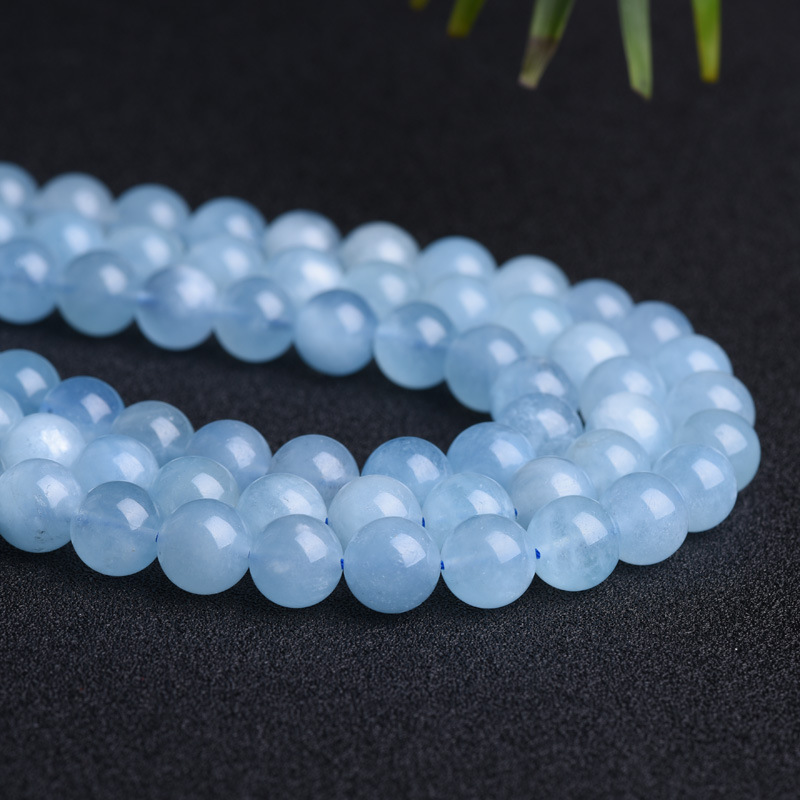 Foreign single hot selling natural crystal semi-finished bead aquamarine crystal diy crystal accessories wholesale