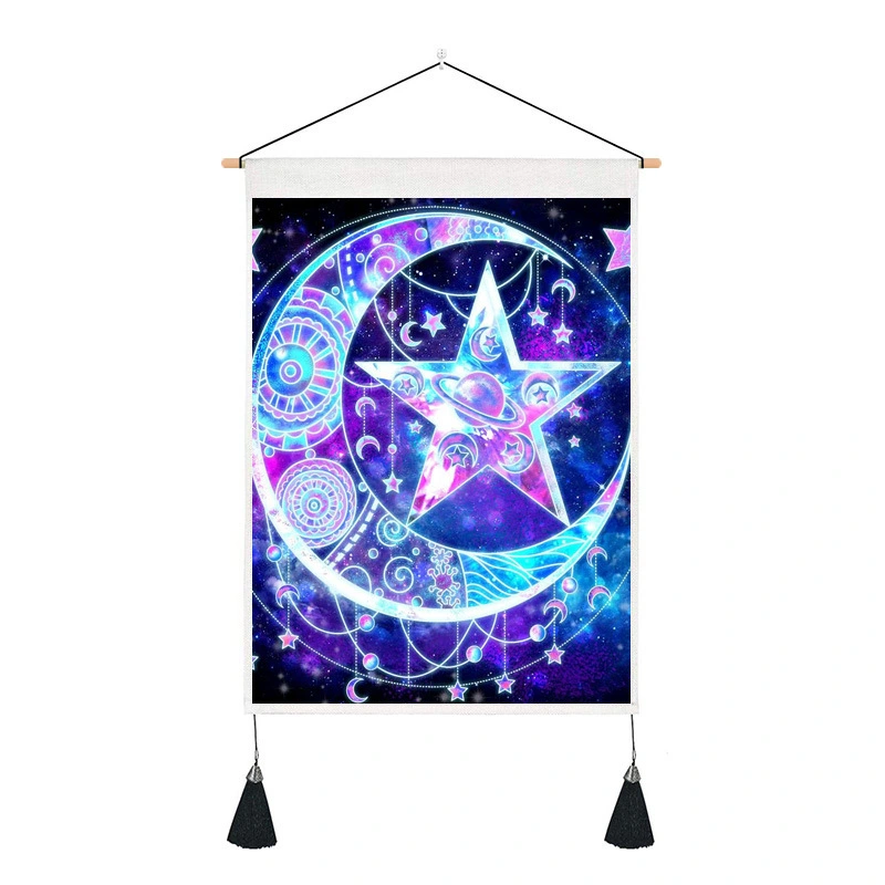 Moon Star Print Tapestry