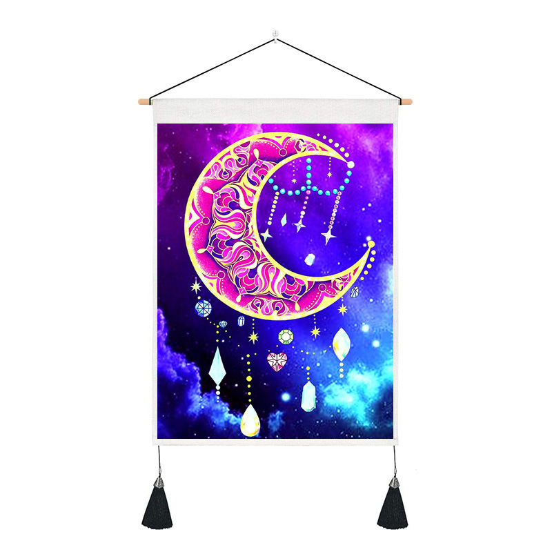Moon Star Print Tapestry