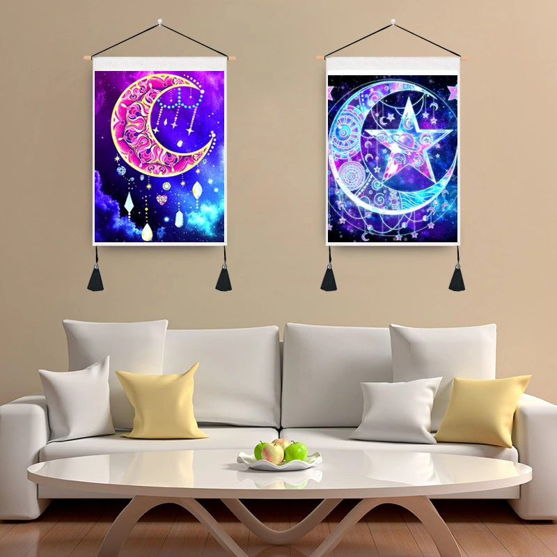 Moon Star Print Tapestry