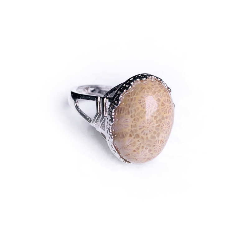 hot sale coral jade ring