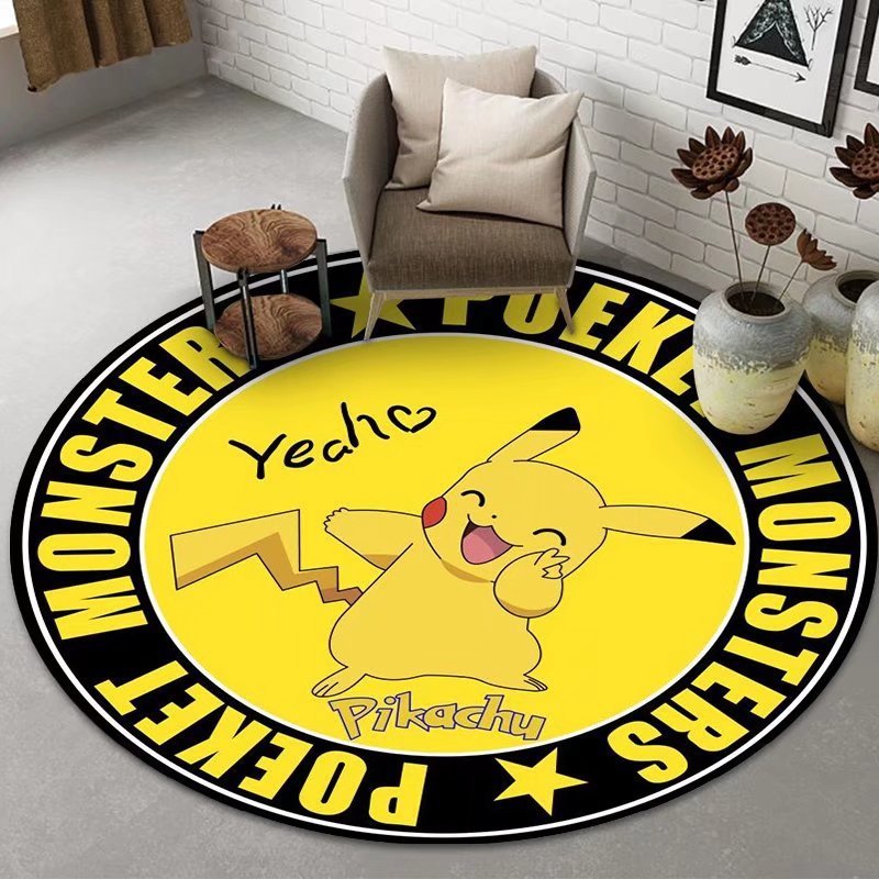 cartoon round printed rug