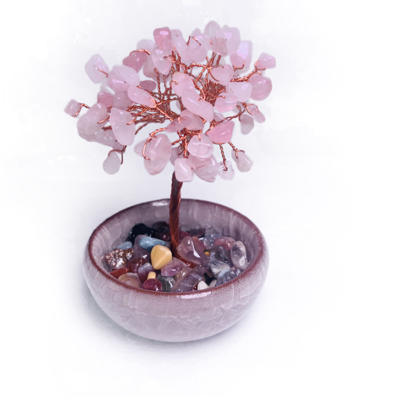 Hot selling ceramic bowl base fortune tree