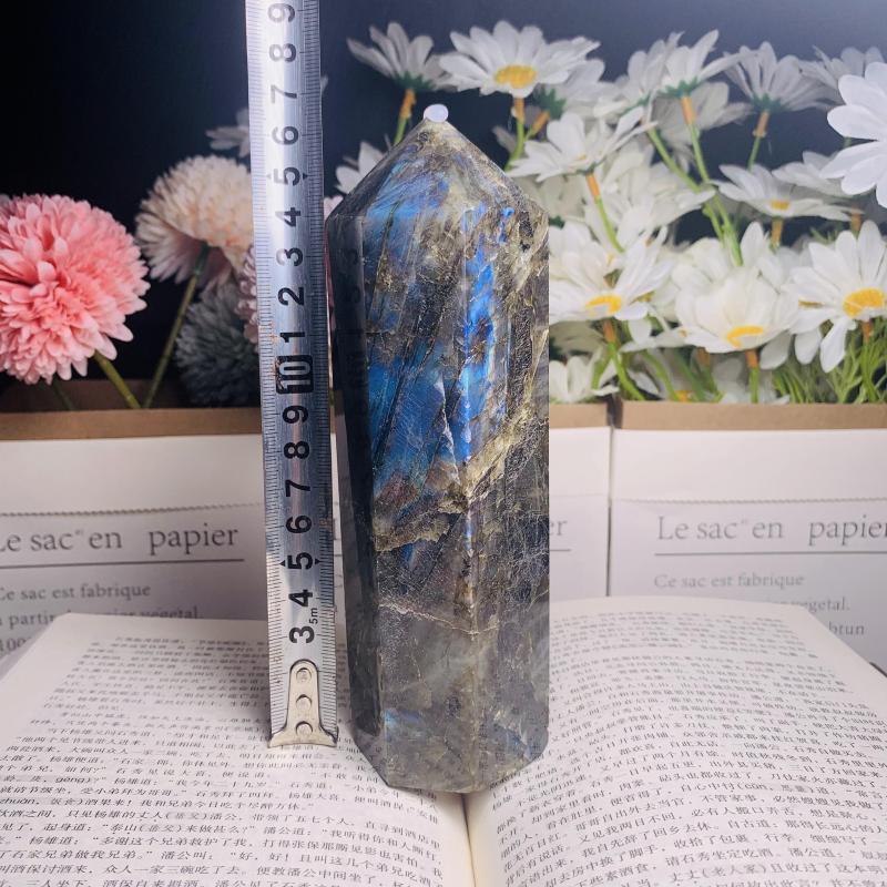 Labradorite Large Hexagonal Pillar Ornament