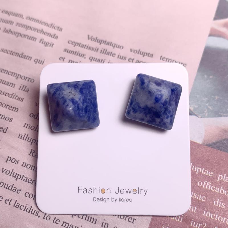 Hot sale 925 silver earrings, blue spotted jasper earrings