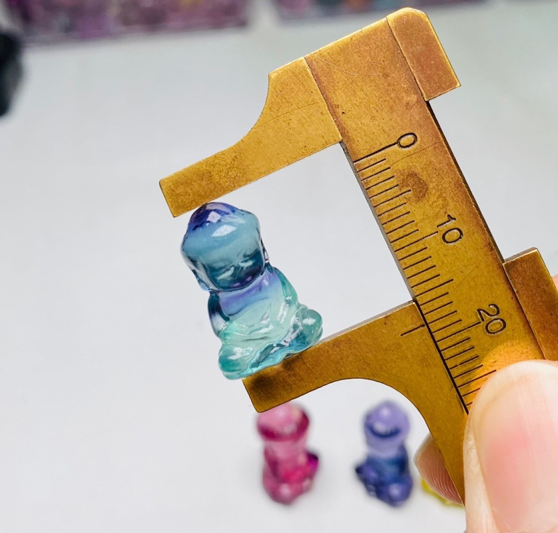 Colorful Fluorite Carving Baby Buddha