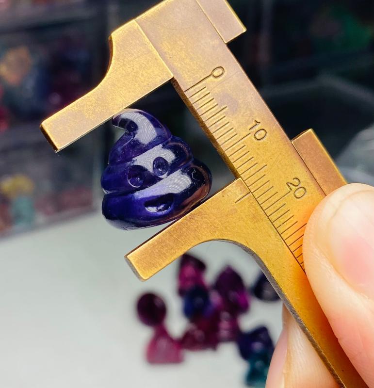 Colored Fluorite Carved Shit