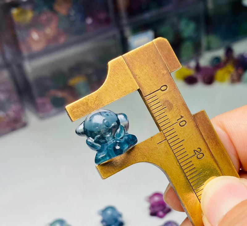 Colorful Fluorite Carved Octopus