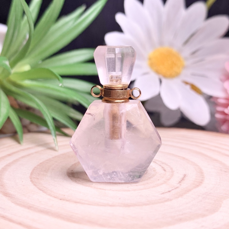 Hot selling jade crystal perfume bottle small capacity perfume aromatherapy bottle jade perfume bottle pendant