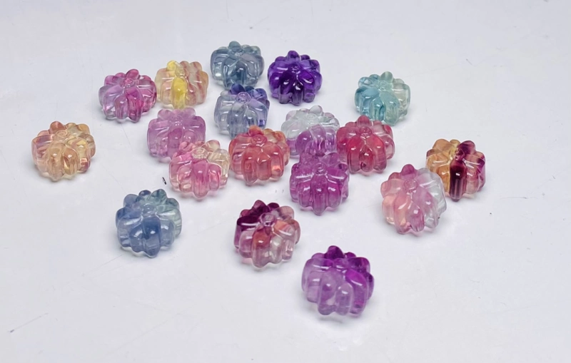 Colorful Fluorite Carved flower