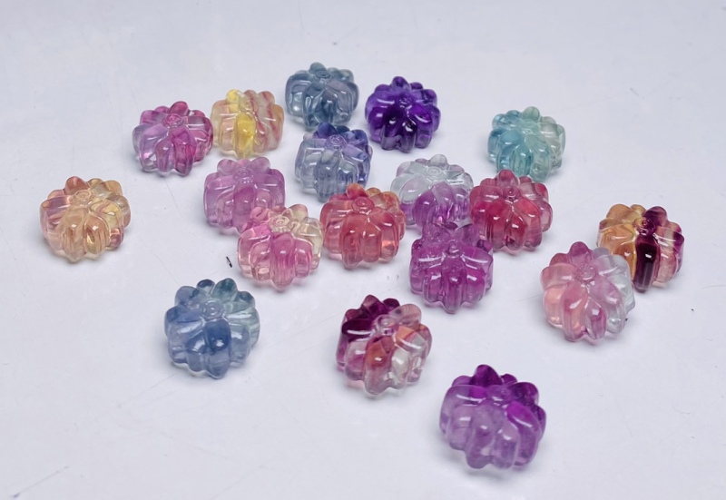 Colorful Fluorite Carved flower