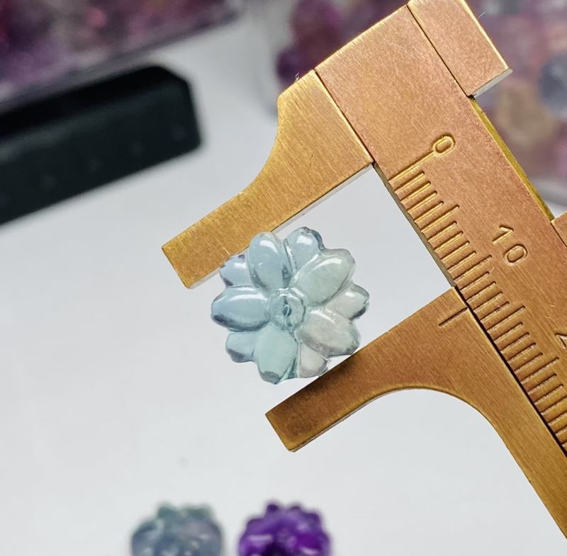 Colorful Fluorite Carved flower