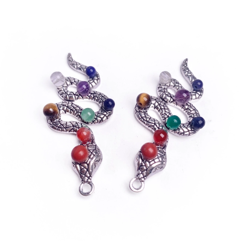 Hot selling new products, crystal, jade, alloy snake pendant