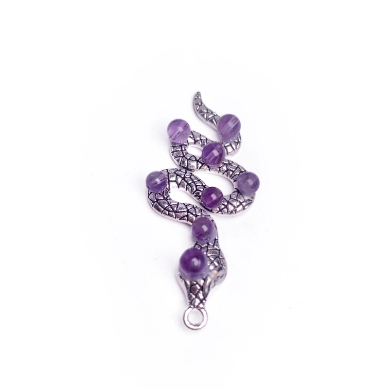 Hot selling new products, crystal, jade, alloy snake pendant