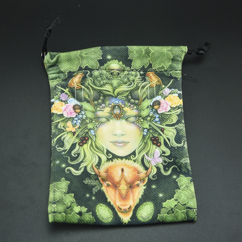 13x18cm double-sided printing compound velvet home accessories gift tarot card storage bag