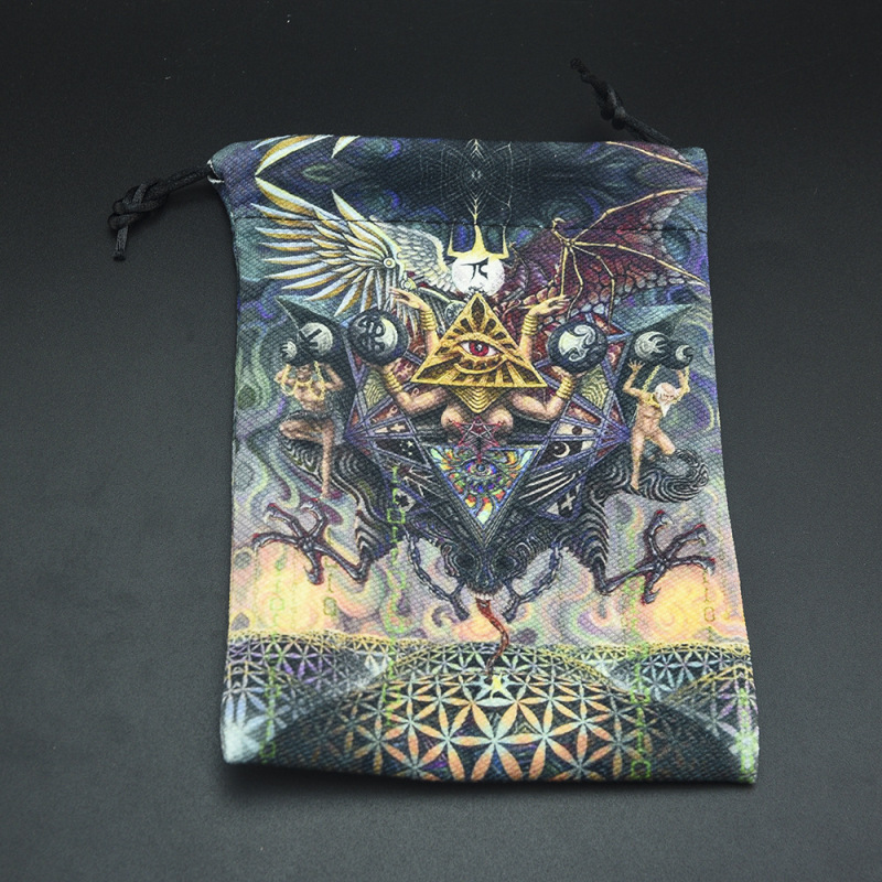 13x18cm double-sided printing compound velvet home accessories gift tarot card storage bag