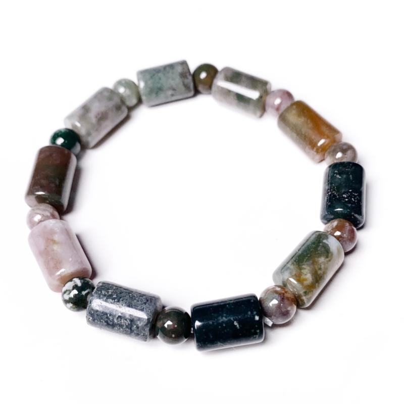 hot sale natural crystal bracelet super seven round bead bracelet, moss agate barrel bead bracelet, terahertz cube bracelet