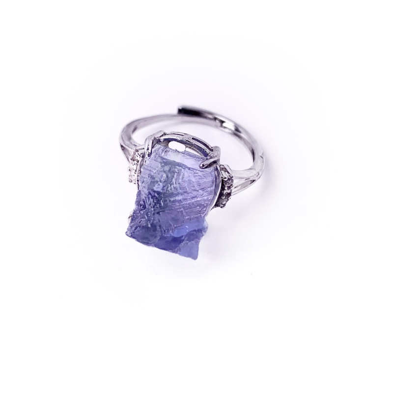 Natural crystal ring, rough black tourmaline ring, garden quartz ring, charoite beads ring、aquamarine ring