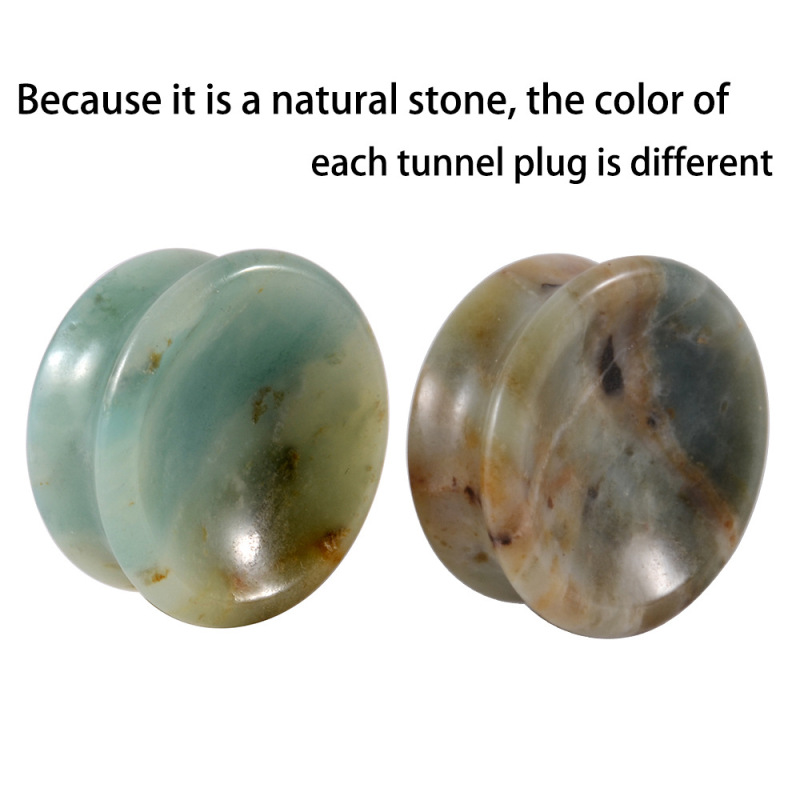 One-piece stone solid auricle natural toothless powder spar amethyst stone white turquoise concave auricle