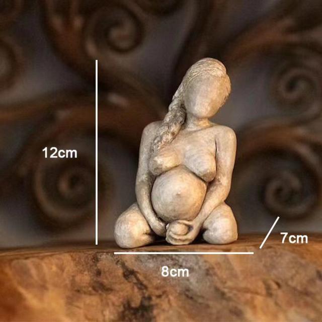 Hot Products&Pregnant woman retro character resin figurine table ornament. Pregnancy, childbirth, postpartum